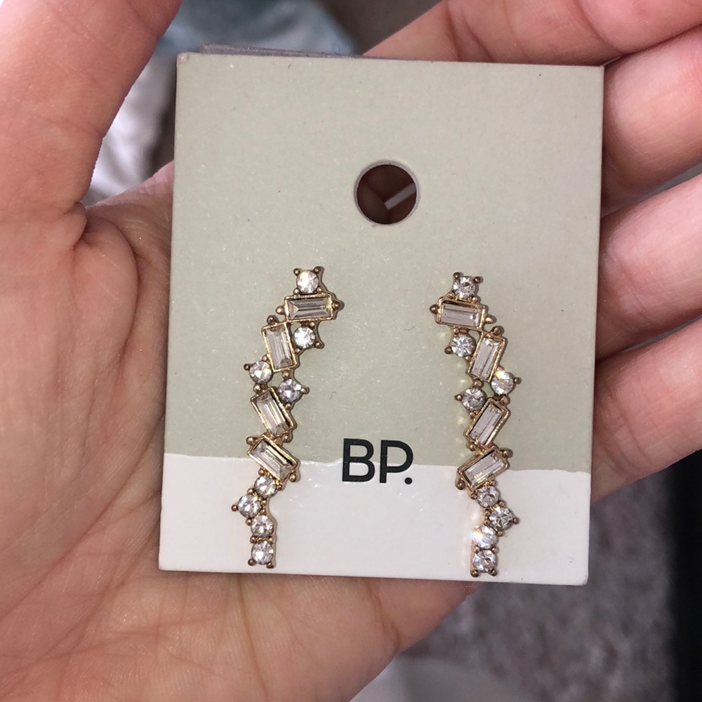 BP Gold Jeweled Earrings-NEW!